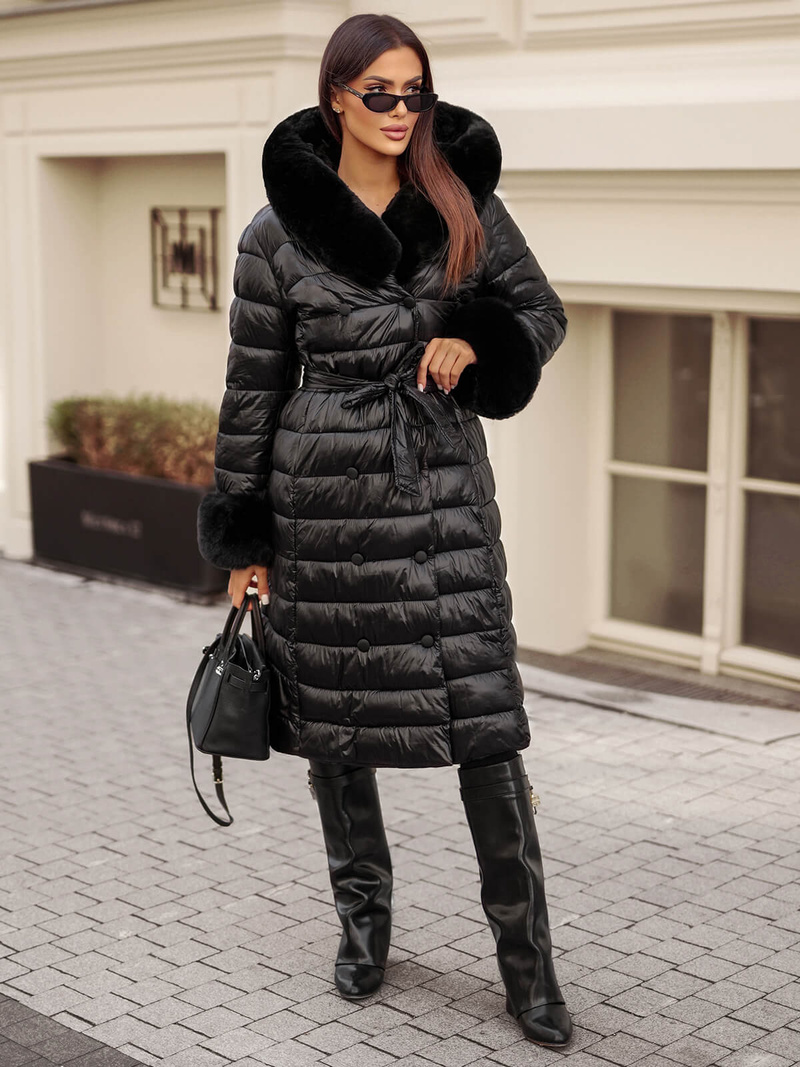 Жіноче пальто чорний OZONEE JS/5M3160/392Z