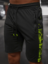 Komplet dresowy męski czarno-zielony OZONEE O/HM751