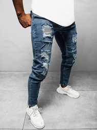 Spodnie jeansowe męskie niebieskie OZONEE E/1254SP