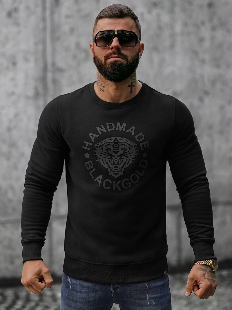 Bluza męska czarna OZONEE NB/MF2005Z