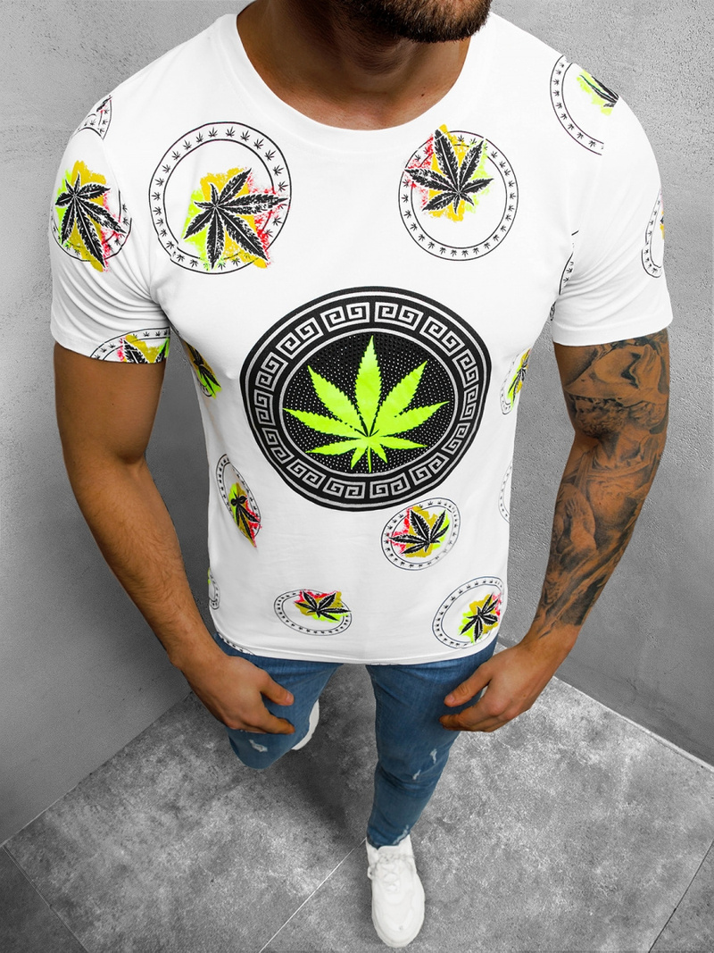 T-Shirt męski biały OZONEE O/HM596