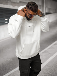 Bluza z kapturem oversize biała OZONEE O/SWE23040Z