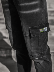 Штани чоловічі джоггери чорний і зелений OZONEE JS/KK1096