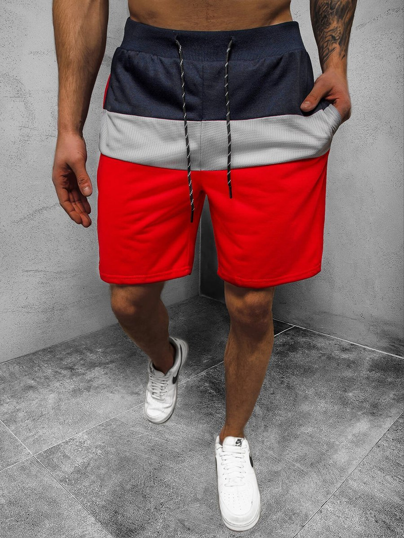 Шорти чоловічі темно-синій червоний OZONEE JS/KS2565