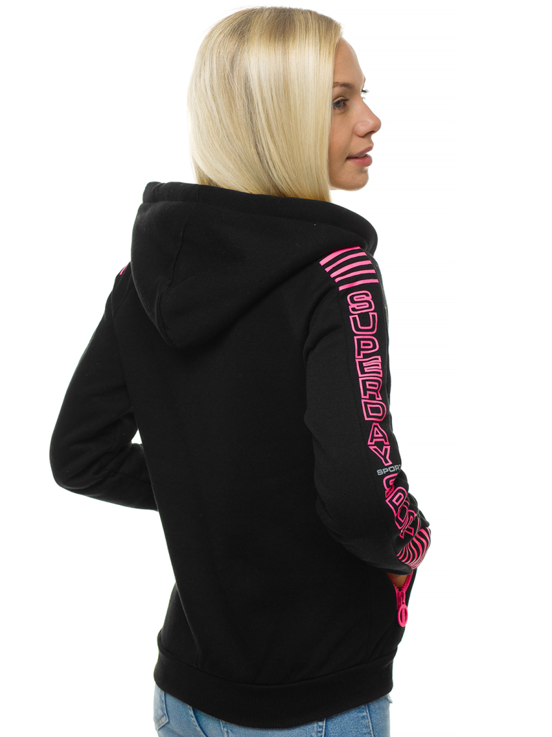 Bluza rozpinana damska czarna OZONEE JS/KSW3012