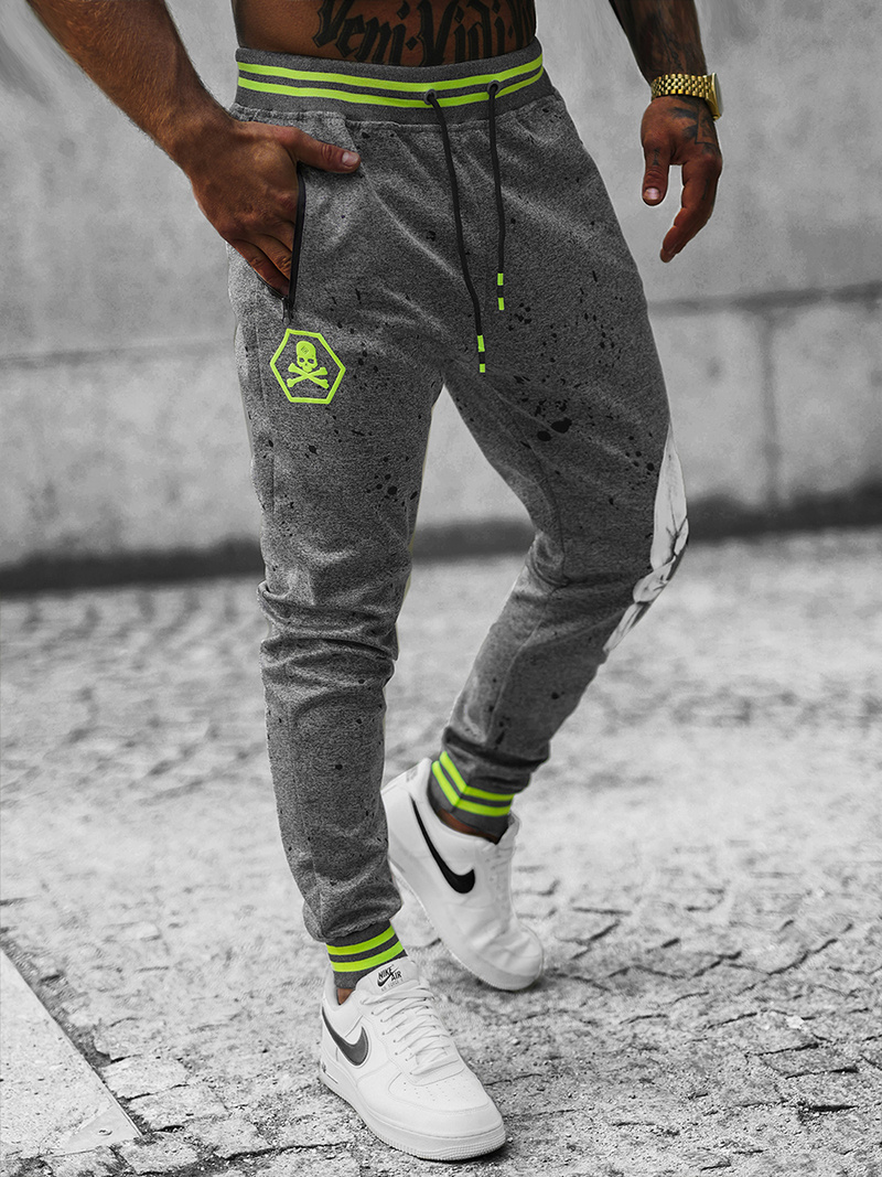 Spodnie dresowe męskie grafitowe OZONEE JS/K10228Z