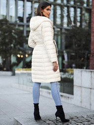 Жіноче пальто екрю OZONEE JS/5M3159/254Z