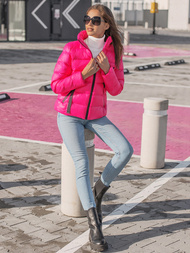 Kurtka pikowana damska różowa OZONEE JS/M23061/1Z