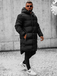 Kurtka zimowa męska pikowana czarna OZONEE O/M799