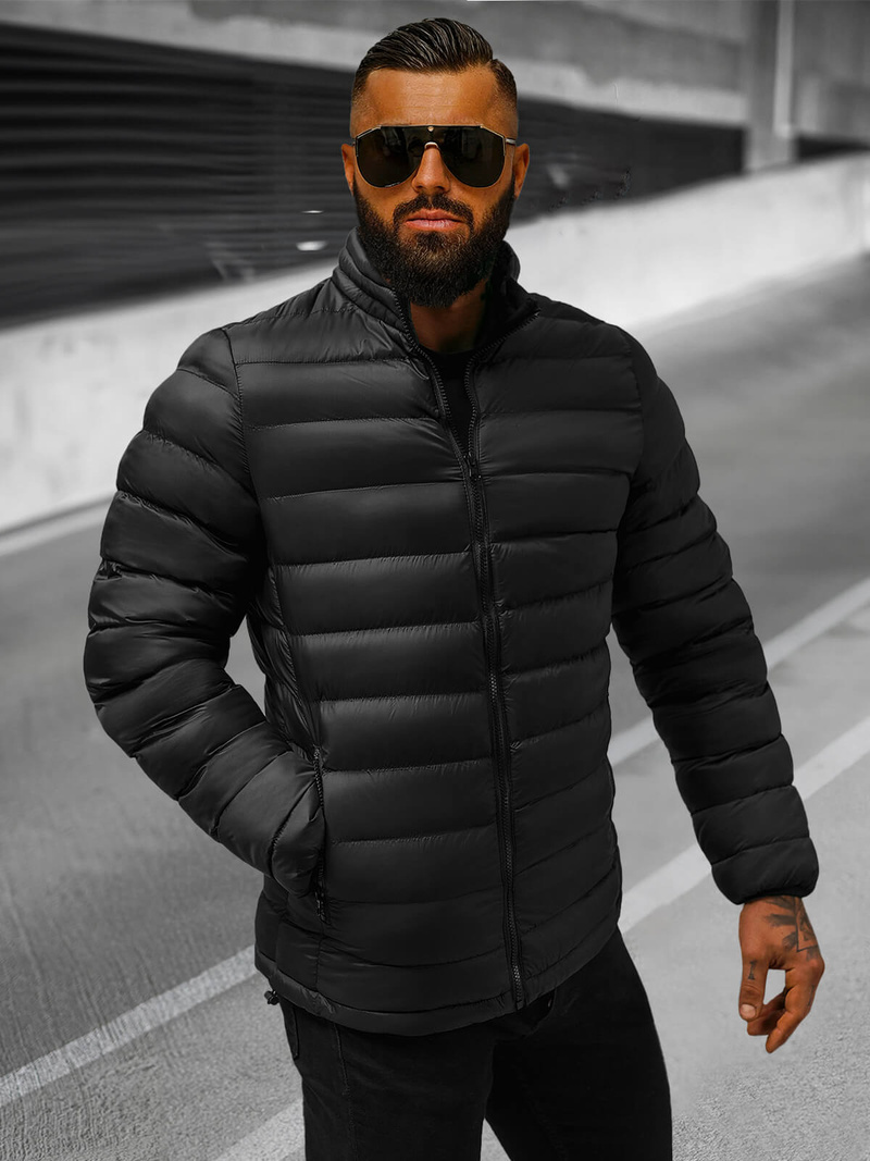 Kurtka męska przejściowa czarna OZONEE JB/JP1111Z