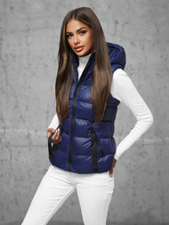 Kamizelka damska pikowana granatowa OZONEE JS/5M3133/215