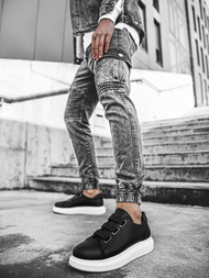 Sneakersy czarno-białe OZONEE CH/253