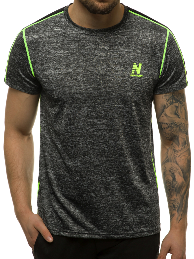 T-Shirt męski grafitowy OZONEE JS/KS2103