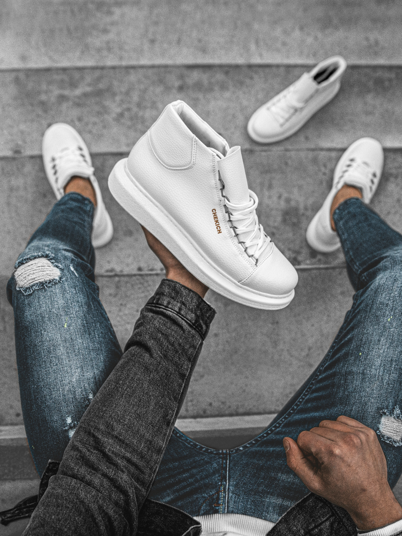 Sneakersy wysokie białe OZONEE CH/258