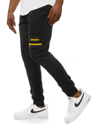 Spodnie dresowe męskie czarne OZONEE JS/AM108