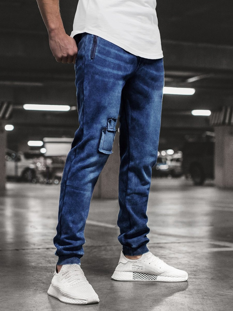 Штани чоловічі джоггери Синi OZONEE JS/KK1062