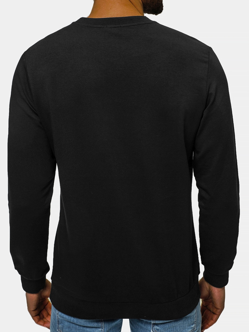 Bluza męska crewneck czarna OZONEE B/21402023