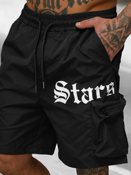 Spodenki męskie cargo z kieszeniami czarne OZONEE JS/27K6551/3