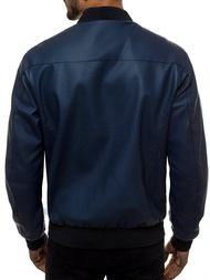 Kurtka skórzana męska granatowa OZONEE JB/JP1147/2Z