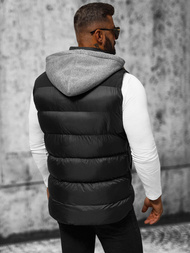 Kamizelka męska pikowana czarna OZONEE JS/58M13078/392