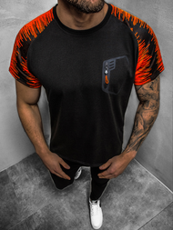 T-Shirt męski czarny OZONEE JS/KS2072Z