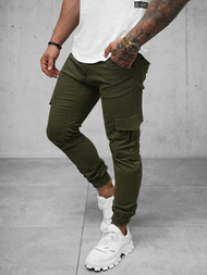 Spodnie męskie chino joggery khaki OZONEE A/404