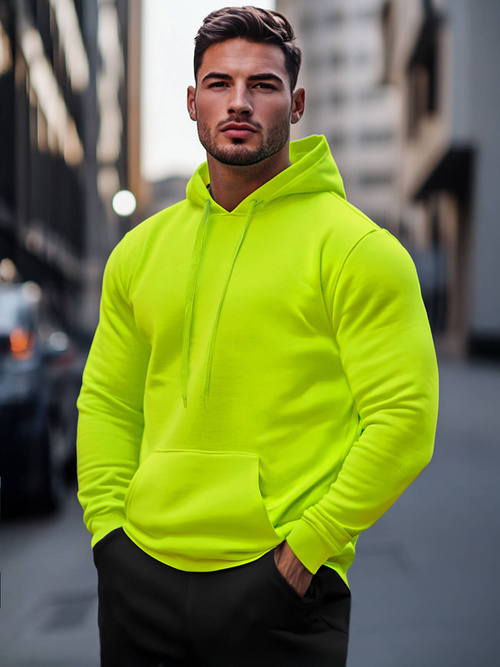 Bluza męska z kapturem seledynowa OZONEE JS/2009/72Z