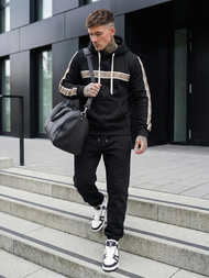 Bluza z kapturem męska czarna OZONEE JS/8B1729/3Z