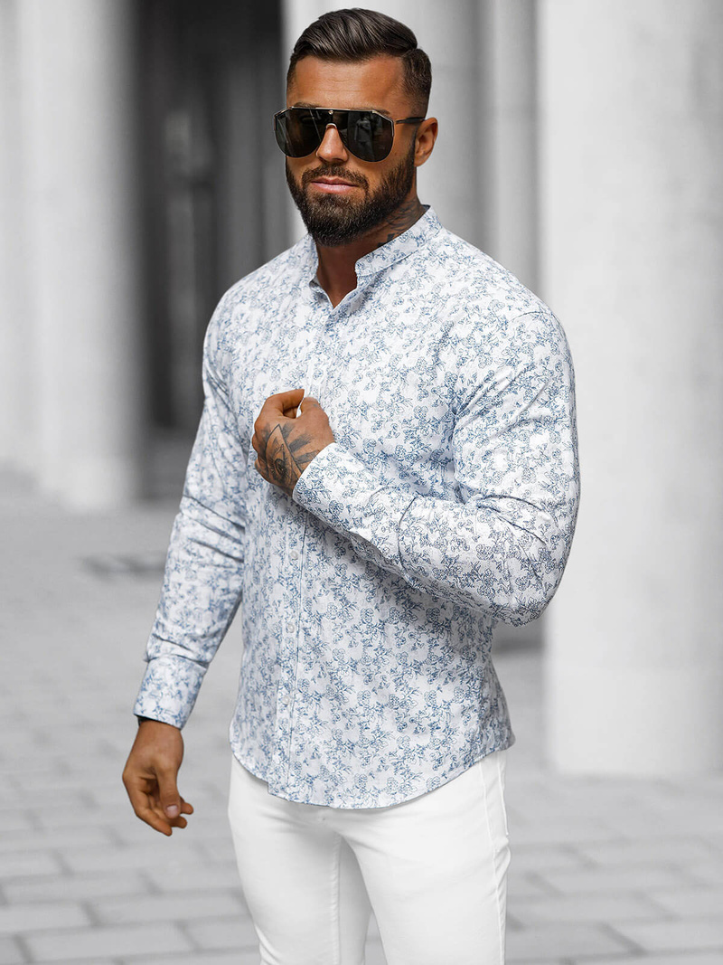 Koszula męska biała OZONEE O/V101