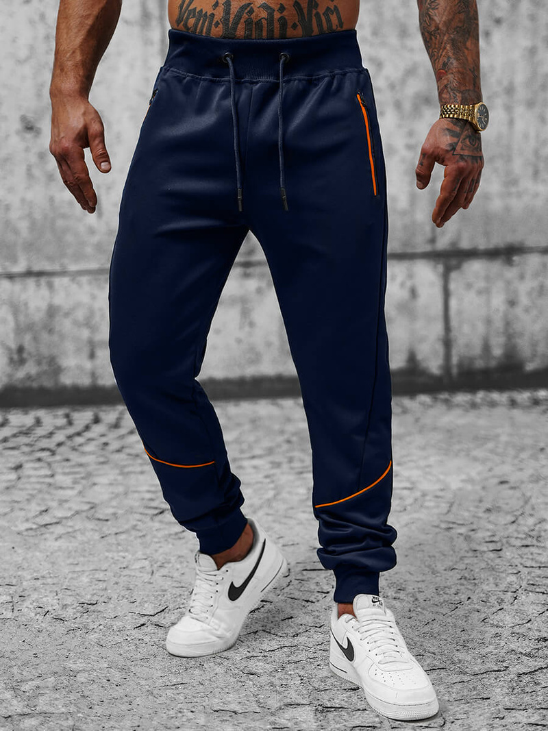 Штани спортивні чоловічі tемно-cинi OZONEE JS/8K175