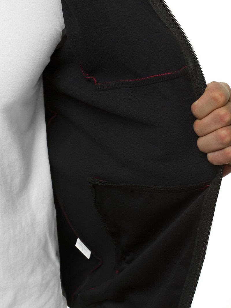 Kurtka softshell męska z kapturem czerwona OZONEE JS/KS2183