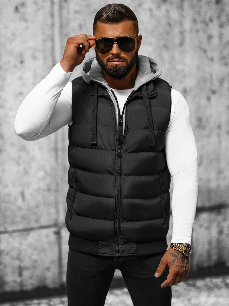 Безрукавка чоловіча чорна OZONEE JS/M751/392Z