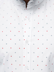 Koszula męska ze stójką biała OZONEE O/V22