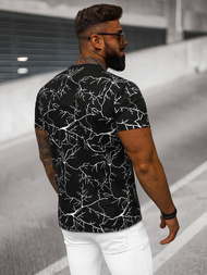 T-shirt męski czarny OZONEE JS/8T1206/3