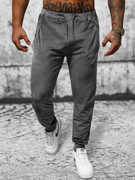 Чоловічі чорні велюрові спортивні Графітові OZONEE JS/8K1172/6