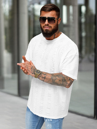 T-shirt męski oversize biały OZONEE O/B1149