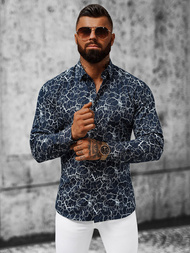 Koszula męska granatowa OZONEE O/V04