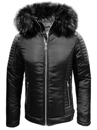 Kurtka zimowa męska czarna OZONEE O/88835 