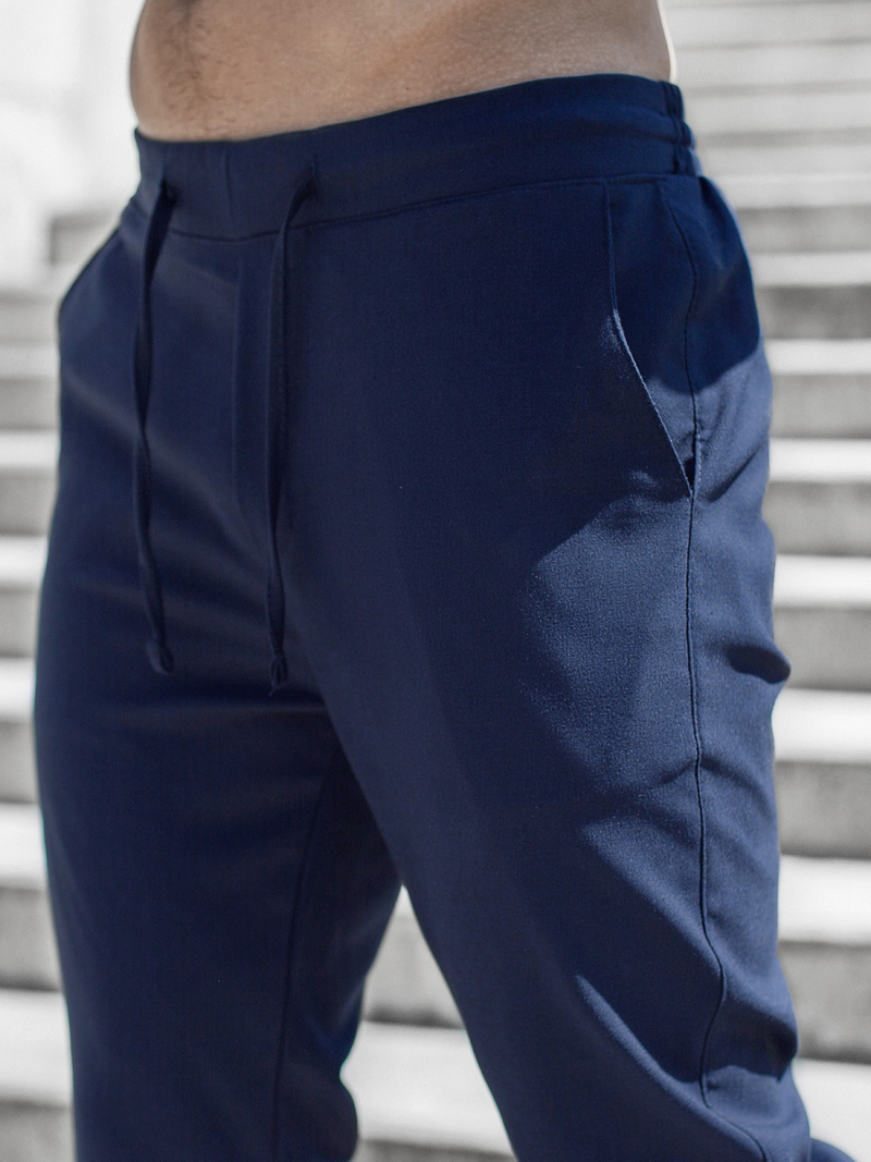 Spodnie męskie chinos granatowe OZONEE DJ/5574