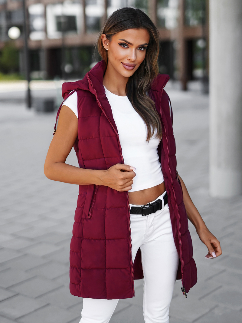 Стьобаний жіночий жилет Бордова OZONEE JS/16M9096/06