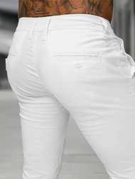 Spodnie męskie chino białe OZONEE BL/SK222/2