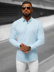 Класична сорочка чоловіча Яскраво-cиня OZONEE O/V59