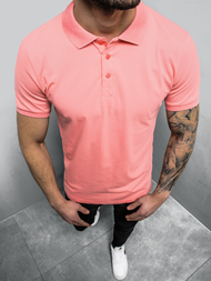 Koszulka męska polo jasno-różowa OZONEE O/171221Z 