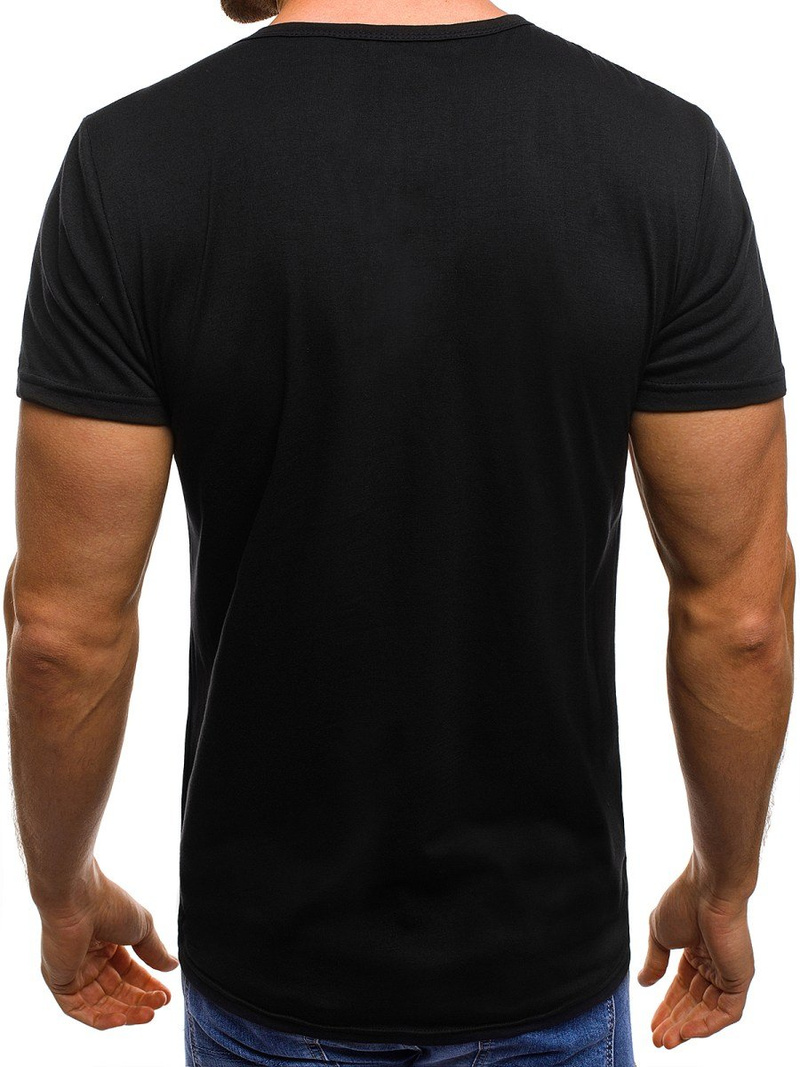 T-Shirt męski czarny OZONEE JS/SS220Z