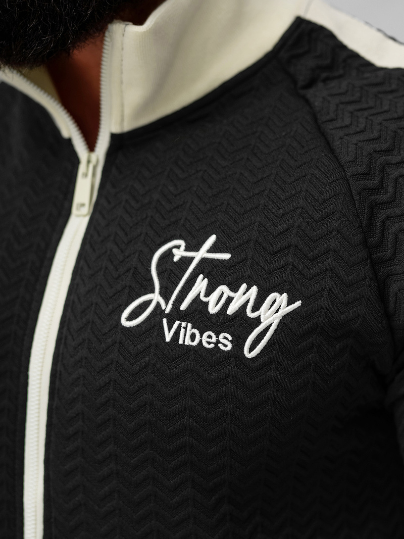 Komplet dresowy męski czarny OZONEE O/FF5030AB