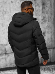 Kurtka zimowa męska pikowana czarna OZONEE JS/5M3137/392