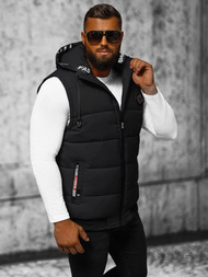 Kamizelka męska z kapturem czarna OZONEE JS/84M3028/392/X