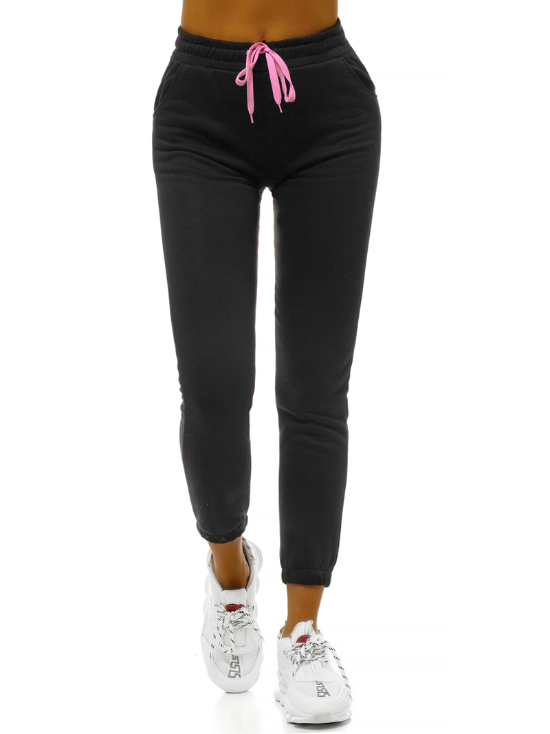 Spodnie dresowe damskie czarne OZONEE JS/KSW5008