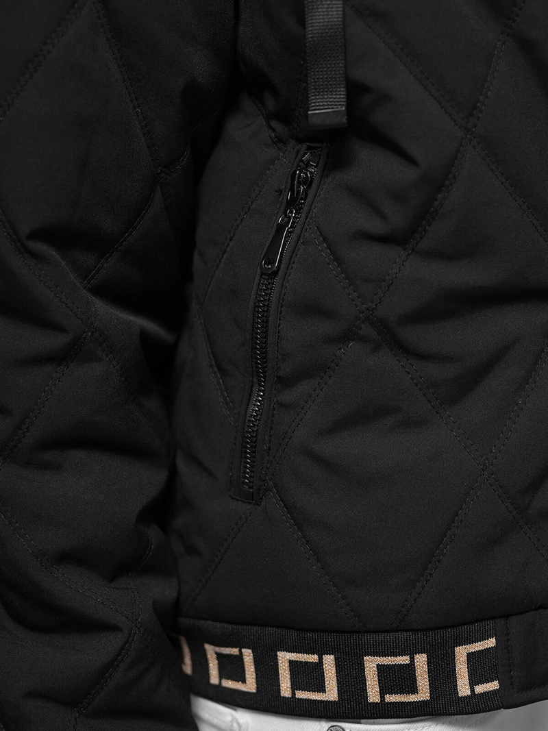 Kurtka damska pikowana czarna OZONEE JS/16M9085/392