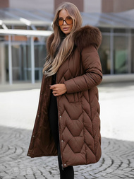 Жіноча куртка - шоколадна OZONEE JS/5M3229/158